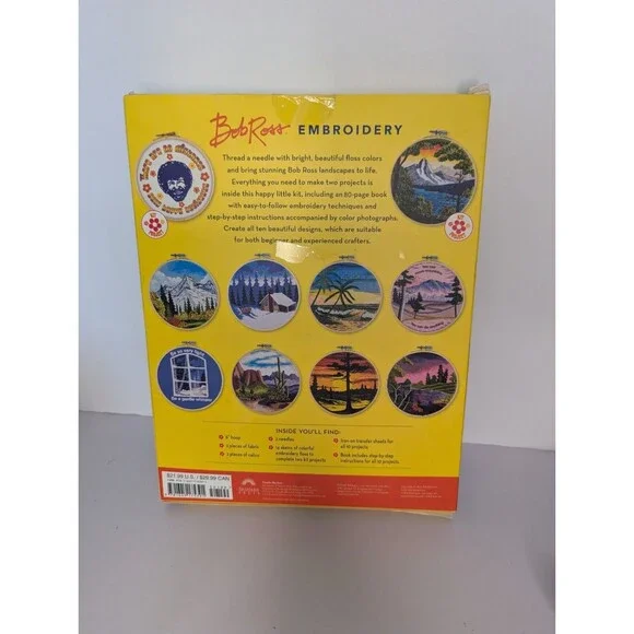 Bob Ross Embroidery Kit 10 Unique Designs Everything Included New in Box - Picture 2 of 5